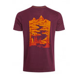 Weird Fish Mountain Valley Back Print Graphic T-Shirt - Aubergine