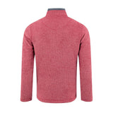 Weird Fish Newark 1/4 Zip Grid Men's Fleece - Rhubarb