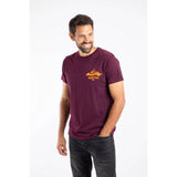 Weird Fish Mountain Valley Back Print Graphic T-Shirt - Aubergine