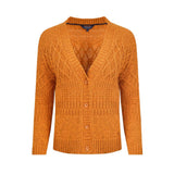 Weird Fish Amiens Eco Mixed Stitch Cardigan - Nut