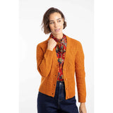 Weird Fish Amiens Eco Mixed Stitch Cardigan - Nut