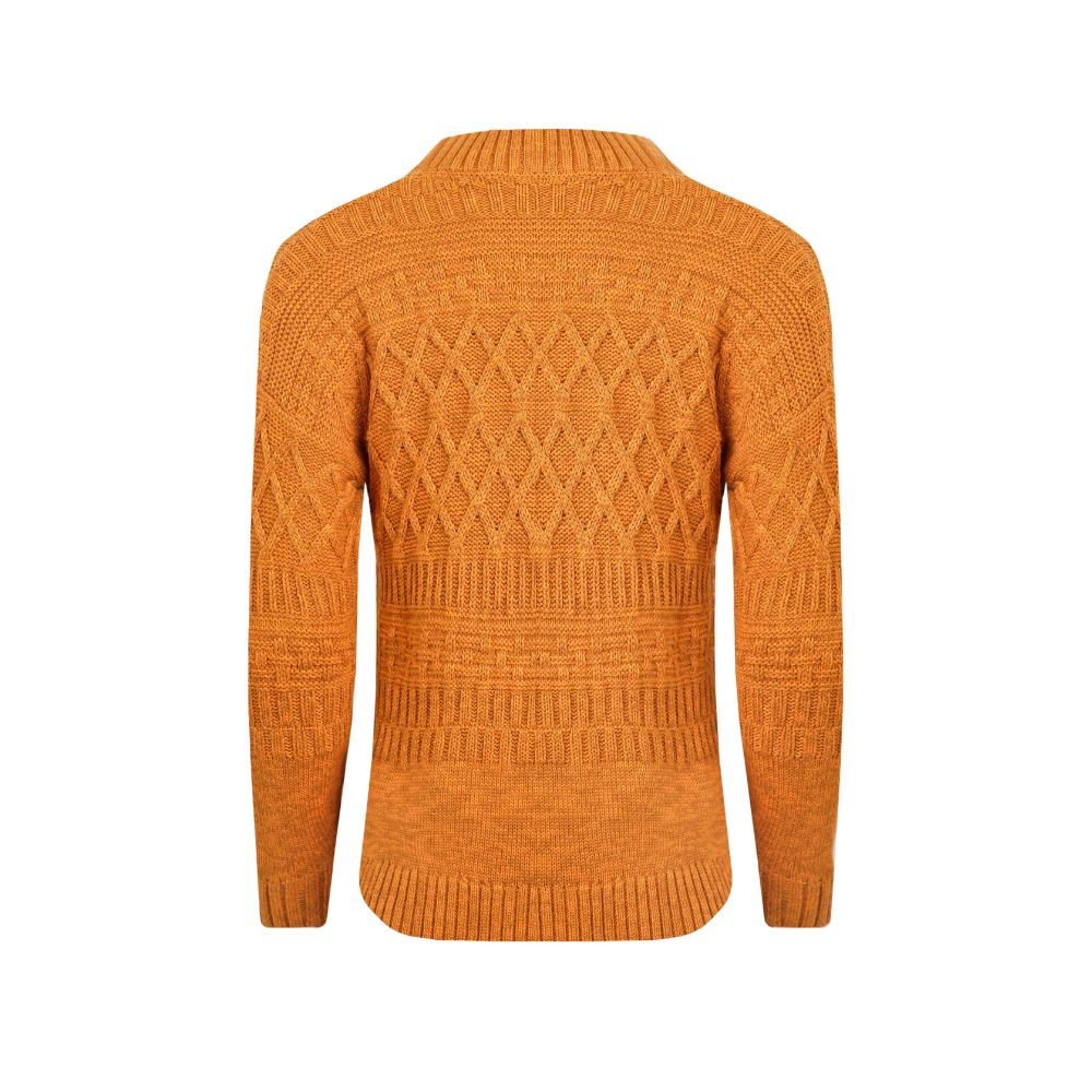 Weird Fish Amiens Eco Mixed Stitch Cardigan - Nut