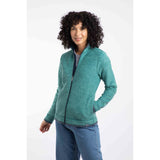 Weird Fish Ariana Full Zip Grid Fleece - Leaf Green