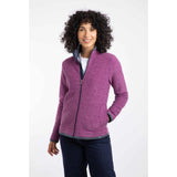 Weird Fish Ariana Full Zip Grid Fleece - Purple Wine