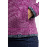 Weird Fish Ariana Full Zip Grid Fleece - Purple Wine