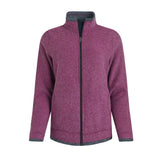 Weird Fish Ariana Full Zip Grid Fleece - Purple Wine