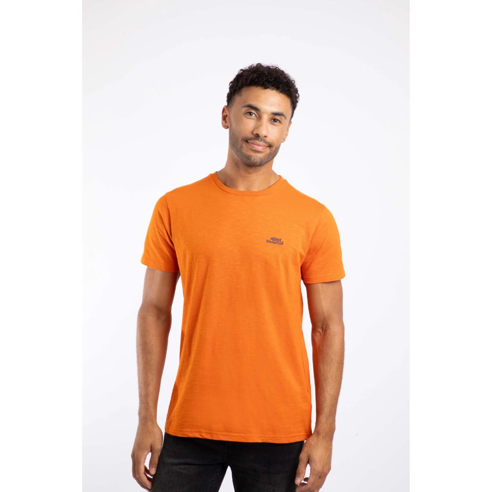 Weird Fish Fished Organic Cotton Branded T-Shirt - Brick Orange