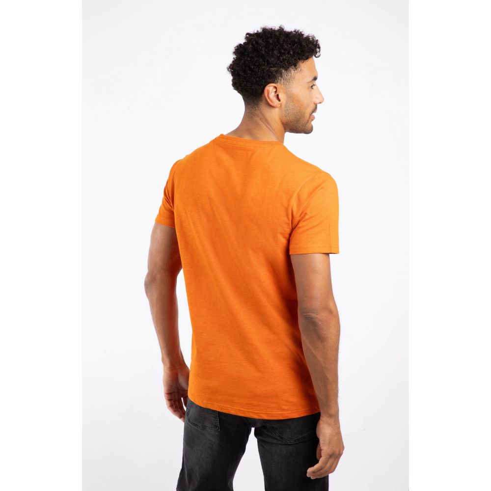 Weird Fish Fished Organic Cotton Branded T-Shirt - Brick Orange