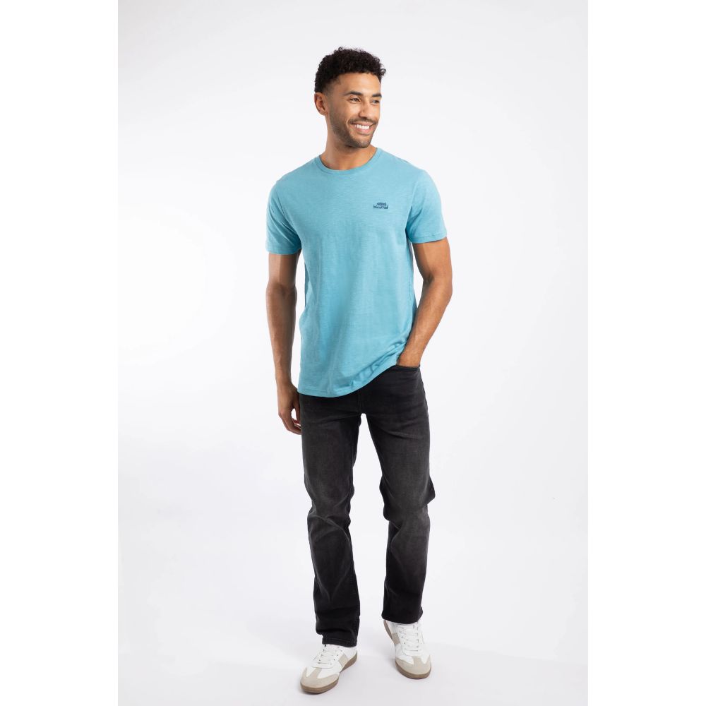 Weird Fish Fished Organic Cotton Branded T-Shirt - Smoked Blue