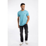 Weird Fish Fished Organic Cotton Branded T-Shirt - Smoked Blue