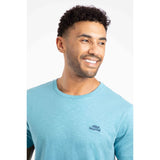 Weird Fish Fished Organic Cotton Branded T-Shirt - Smoked Blue