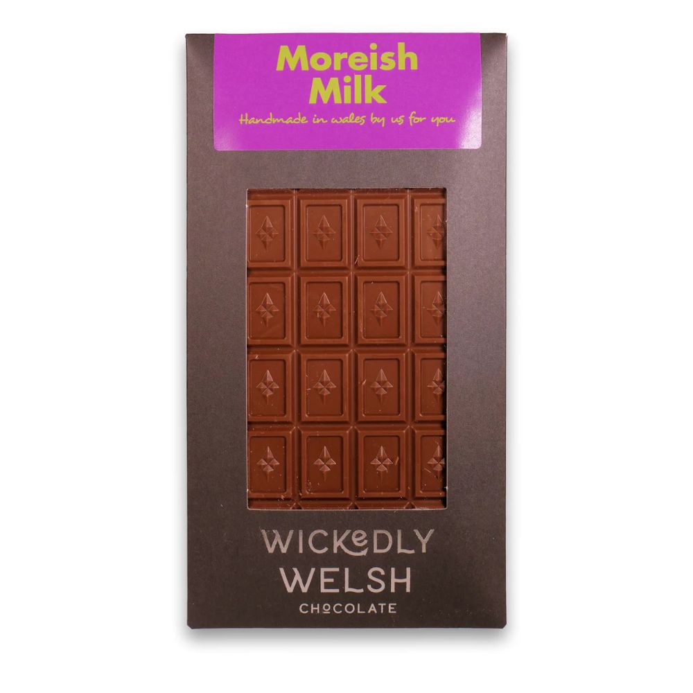 Wickedly Welsh 90g Moreish Milk Chocolate Bar