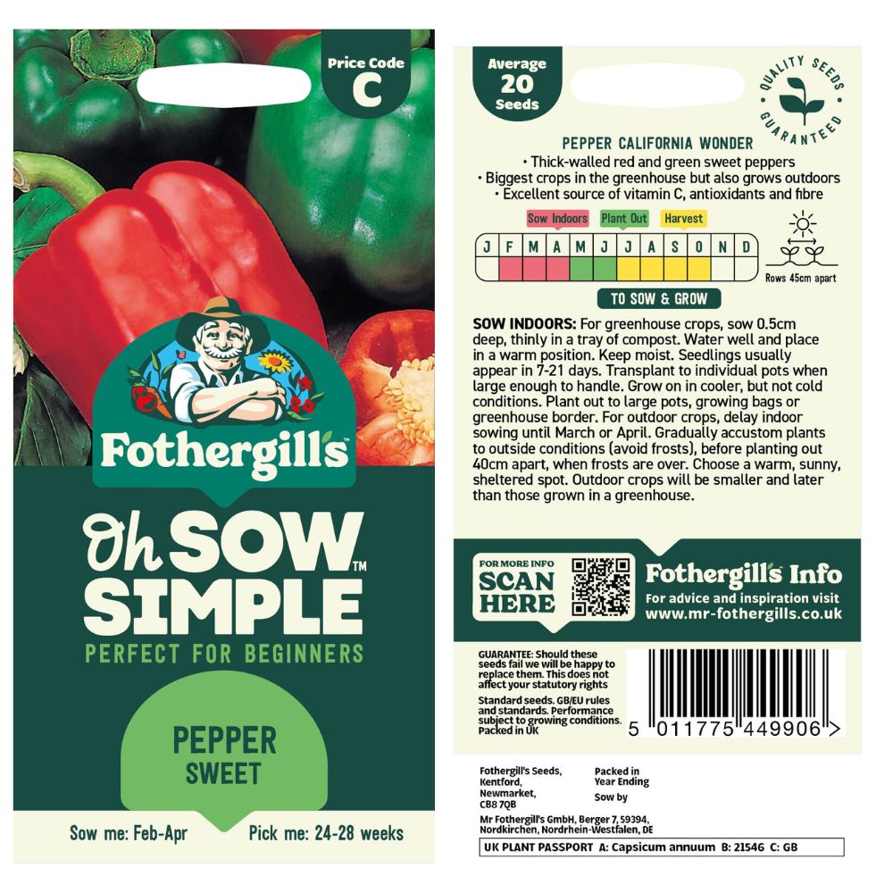 Fothergills Oh Sow Simple Sweet Pepper