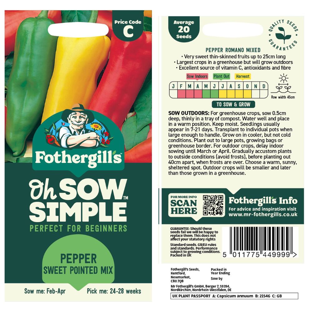 Fothergills Oh Sow Simple Sweet Pointed Pepper Mix