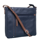 Mala Leather Orta Large Navy  Cross Body Bag