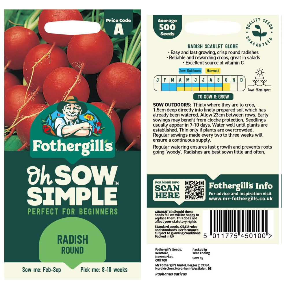 Fothergills Oh Sow Simple Round Raddish