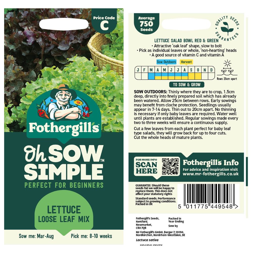 Fothergills Oh Sow Simple Loose Leaf Mixed Lettuce