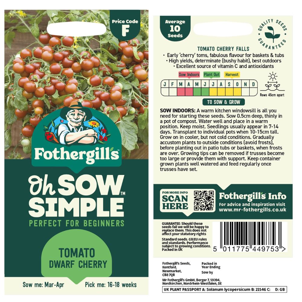 Fothergills Oh Sow Simple 'Dwarf Cherry' Tomato