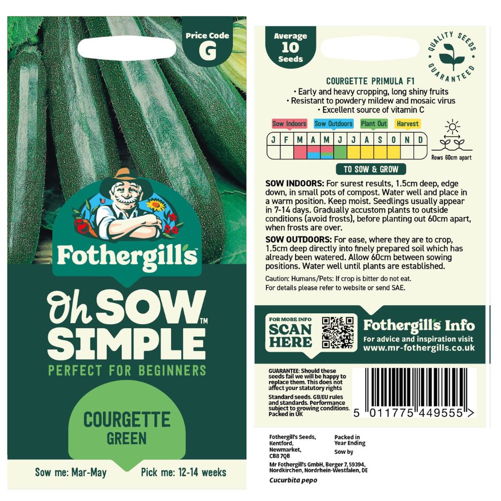 Fothergills Oh Sow Simple Green Courgette