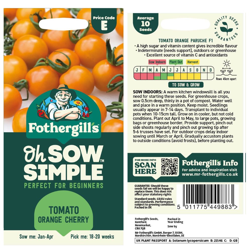 Fothergills Oh Sow Simple 'Orange Cherry' Tomato