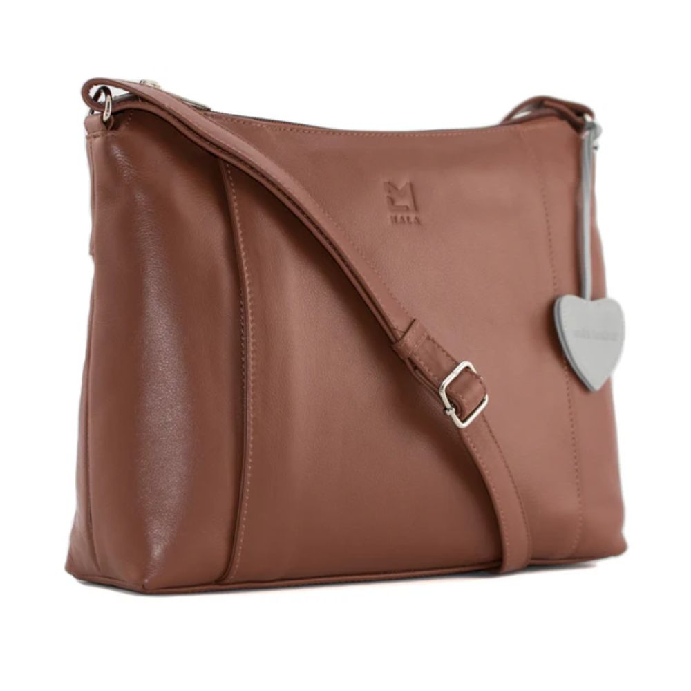 Mala Leather Tan Anishka Slouch Bag