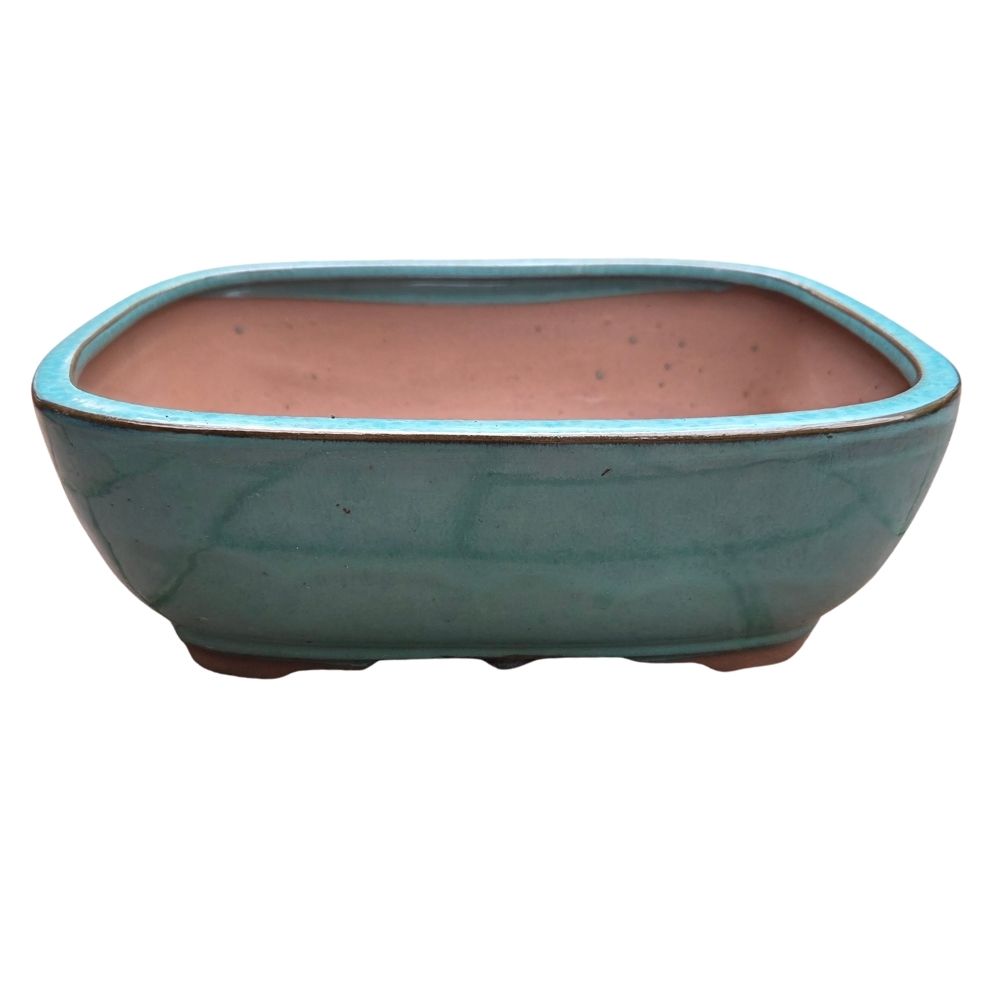 Woodlodge 16cm Glazed Bonsai Pot - Light Blue