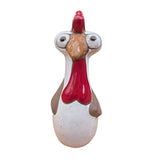 Woodlodge 20.5cm Glazed Chicken Garden Ornament - White