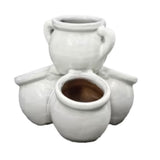 Woodlodge 26cm Glazed Herb Jar Pot - White