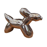 Woodlodge 29cm Glazed Balloon Dog Garden Ornament - Brown