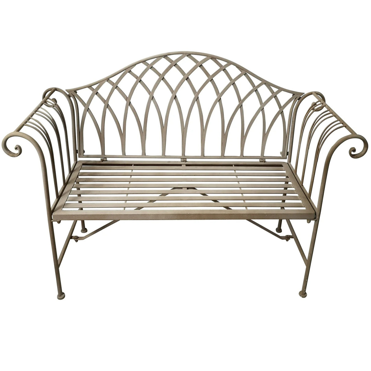 Woodlodge Clarence Metal Bench - Grey