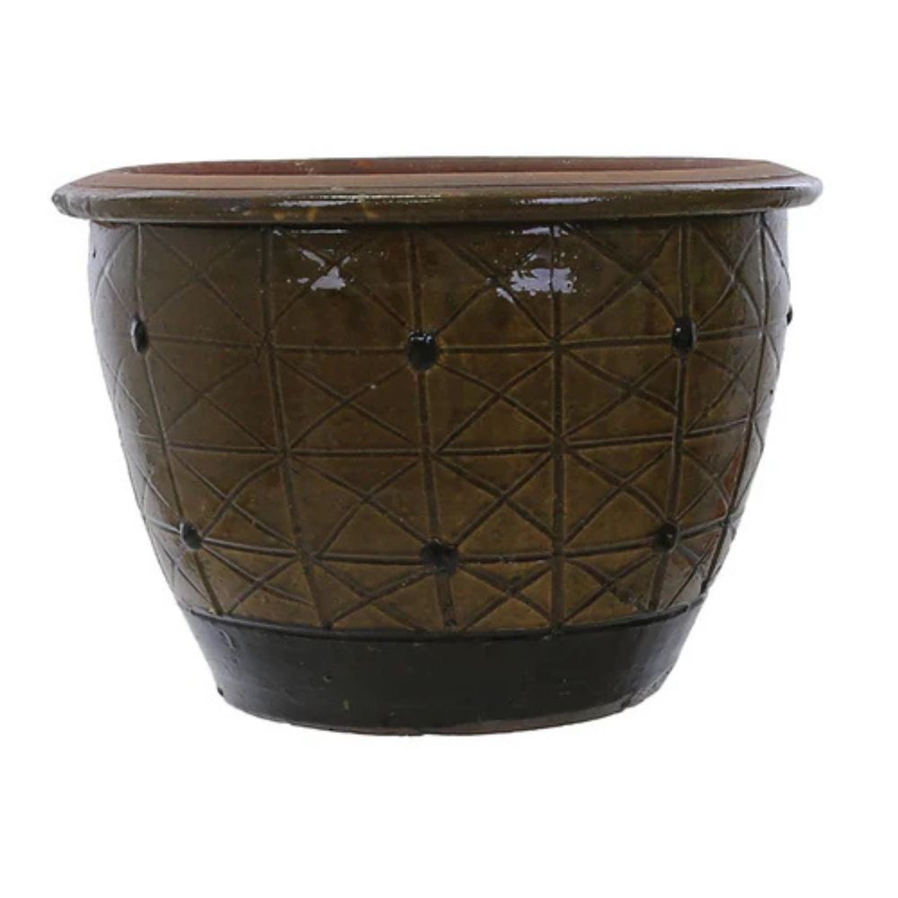 Woodlodge 25cm Cross Design Peng Pot