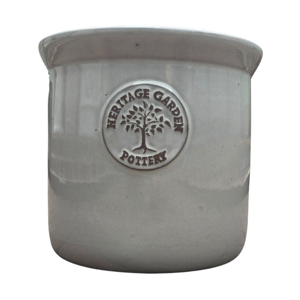 Woodlodge 25cm Edmond Heritage Glazed Lipped Garden Pot - Cream