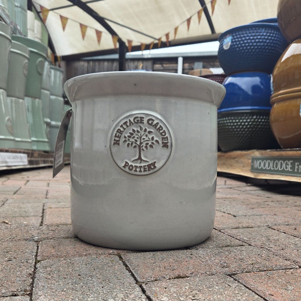 Woodlodge 25cm Edmond Heritage Glazed Lipped Garden Pot - Cream