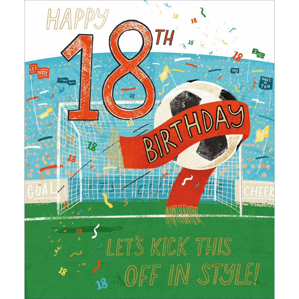 Woodmansterne 18th Match of the Day Birthday Card