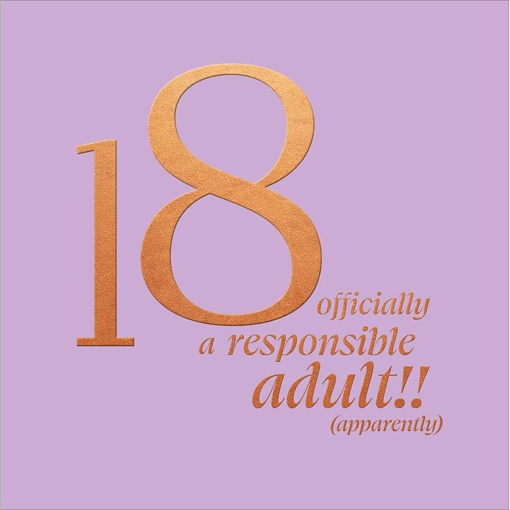 Woodmansterne 18th Officially an Adult Birthday Card
