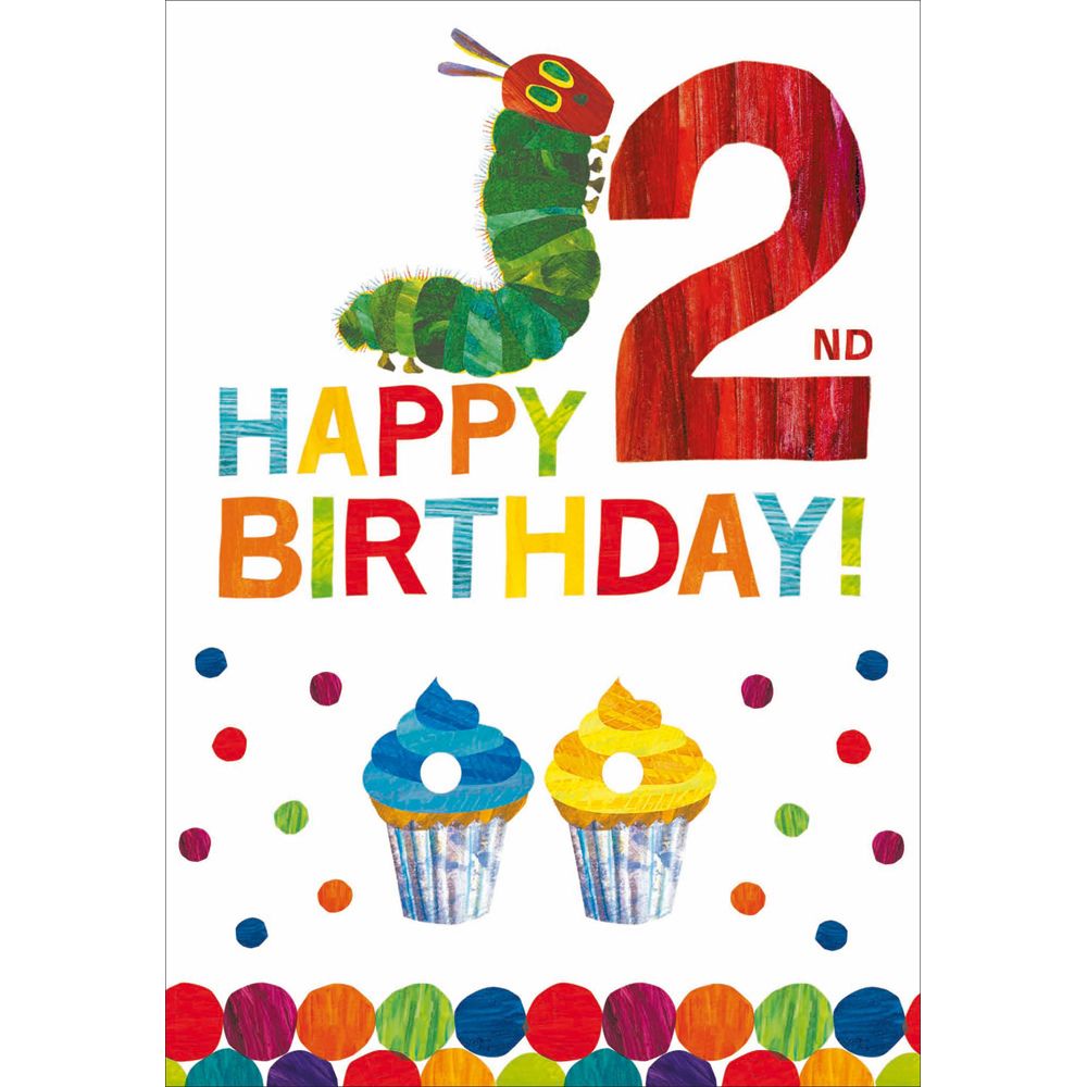 Woodmansterne 2nd Hungry Caterpillar Cupcake Birthday Card