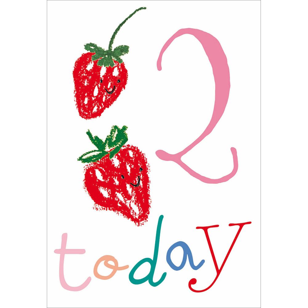 Woodmansterne 2nd Strawberries Fun Birthday Card