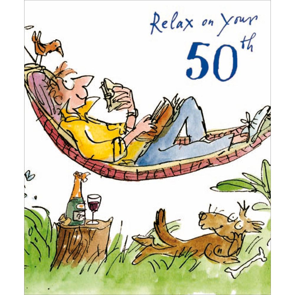 Woodmansterne 50th Chilling Out Birthday Card