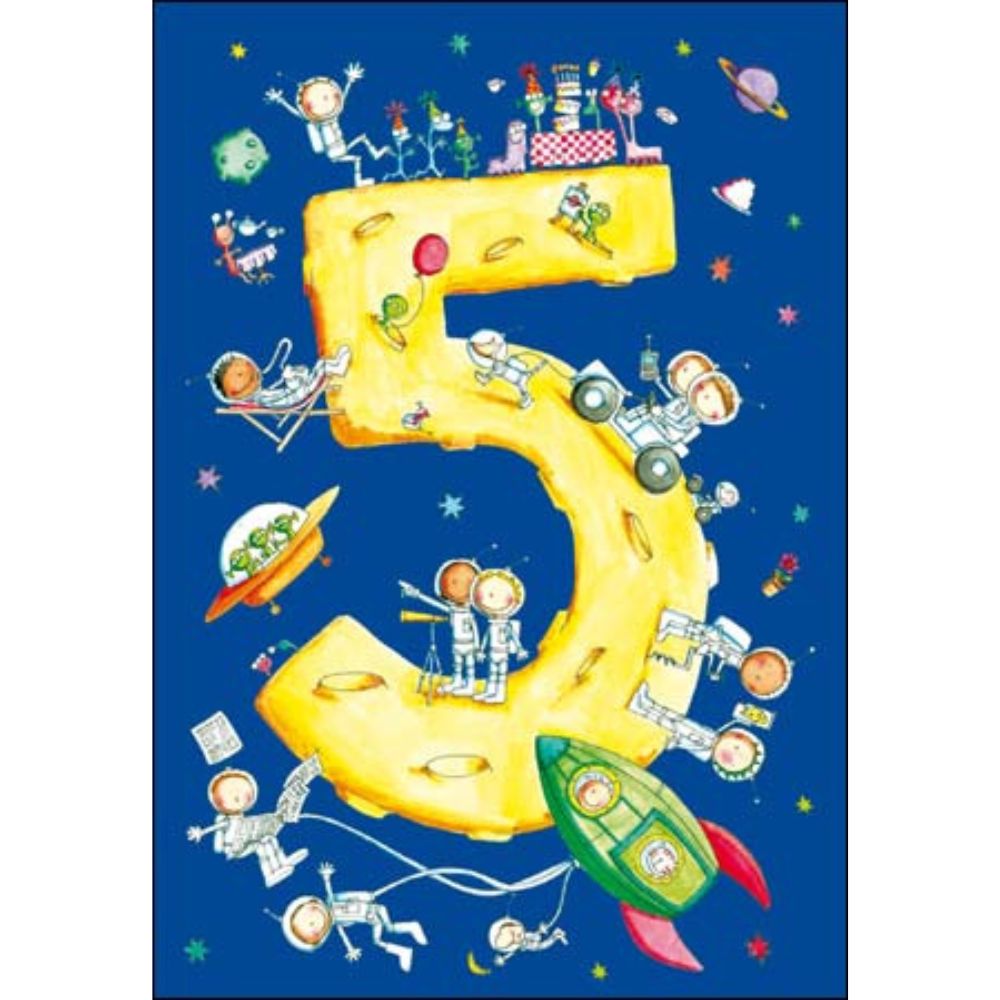 Woodmansterne 5th Cosmic Space Birthday Card