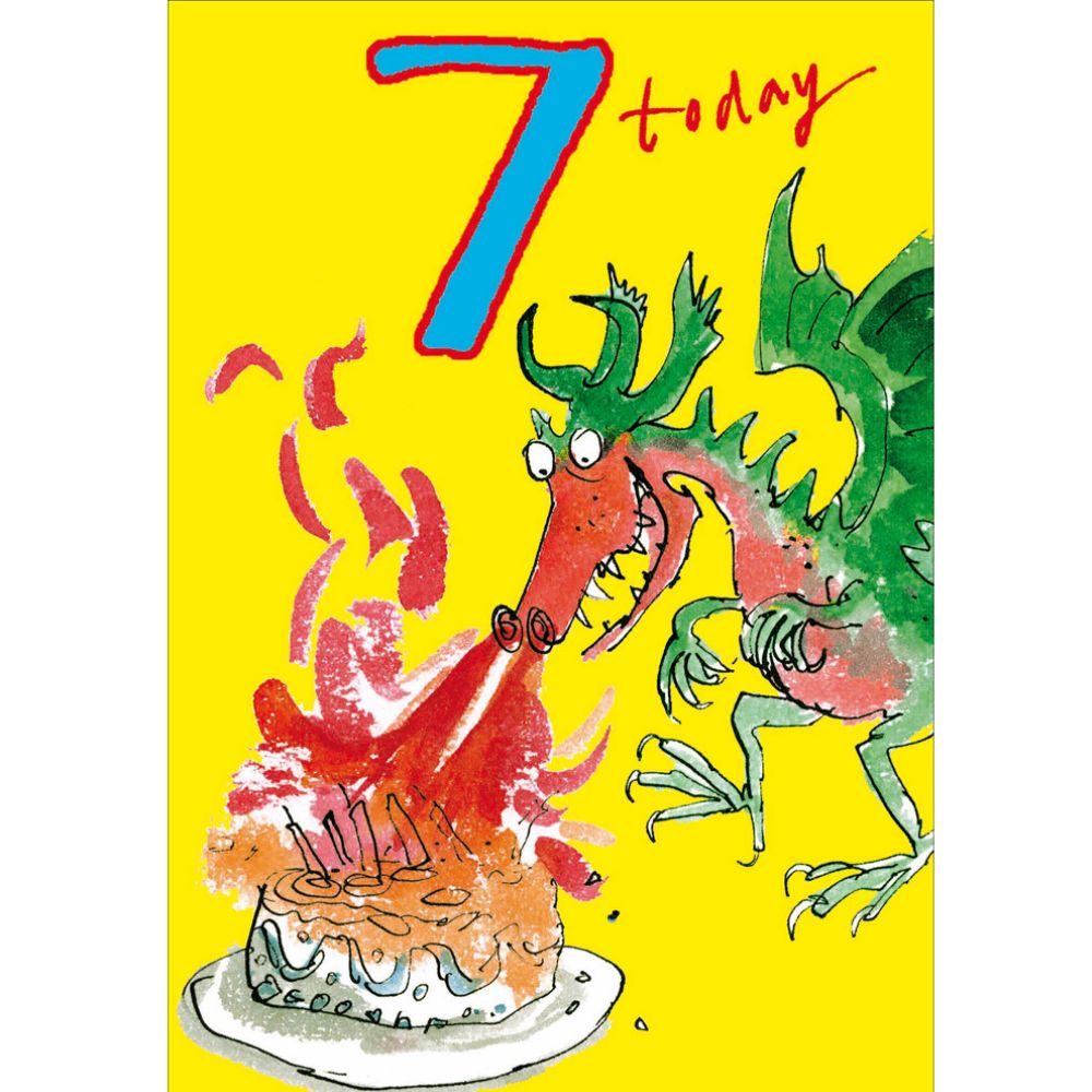 Woodmansterne 7th Dragon Fire Starter Birthday Card