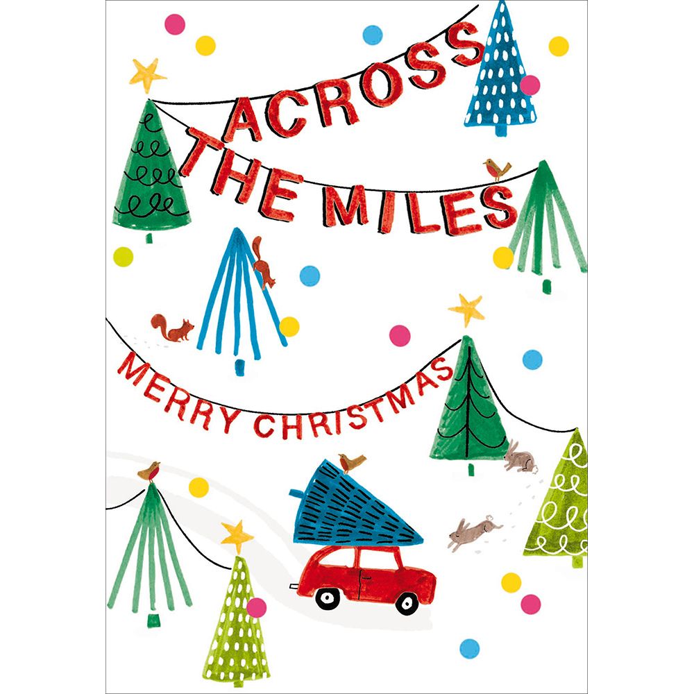 Woodmansterne Across the Miles Trees & Fairy Lights Christmas Cards
