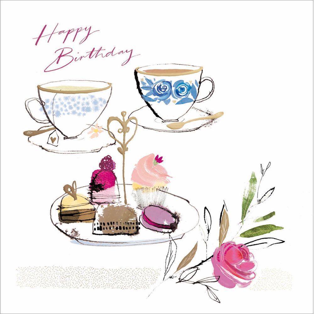 Woodmansterne Afternoon Tea Birthday Card