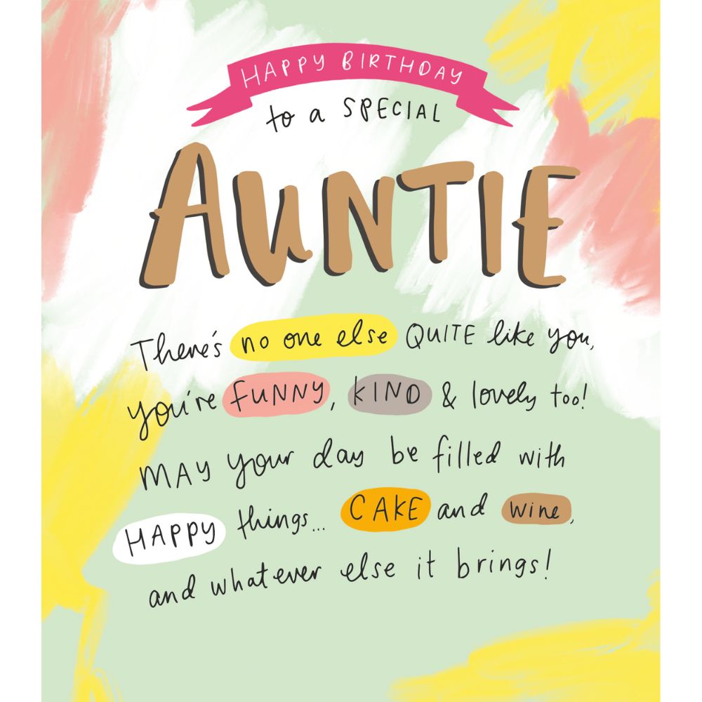 Woodmansterne Auntie No One Else Like You Birthday Card