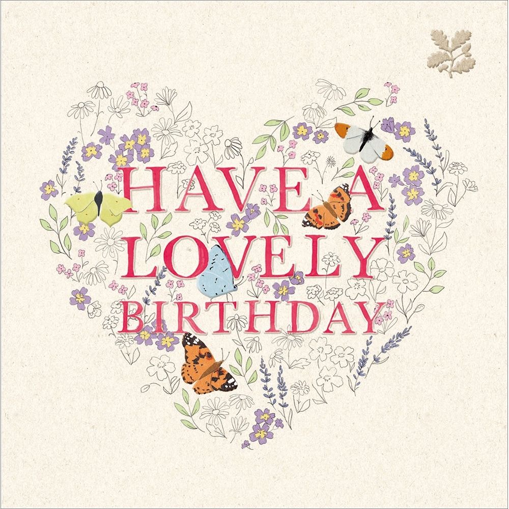 Woodmansterne Beautiful Butterflies Heart Birthday Card