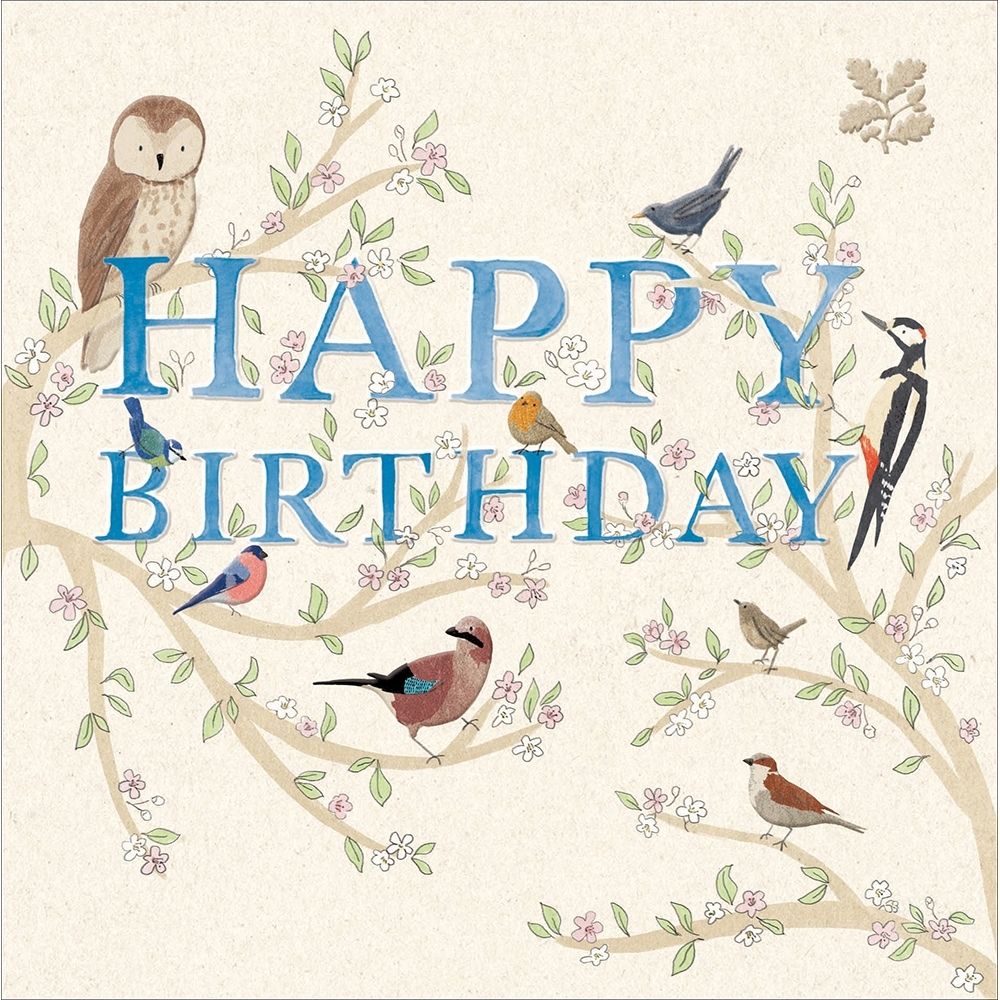 Woodmansterne Birds in the Tree Birthday Card