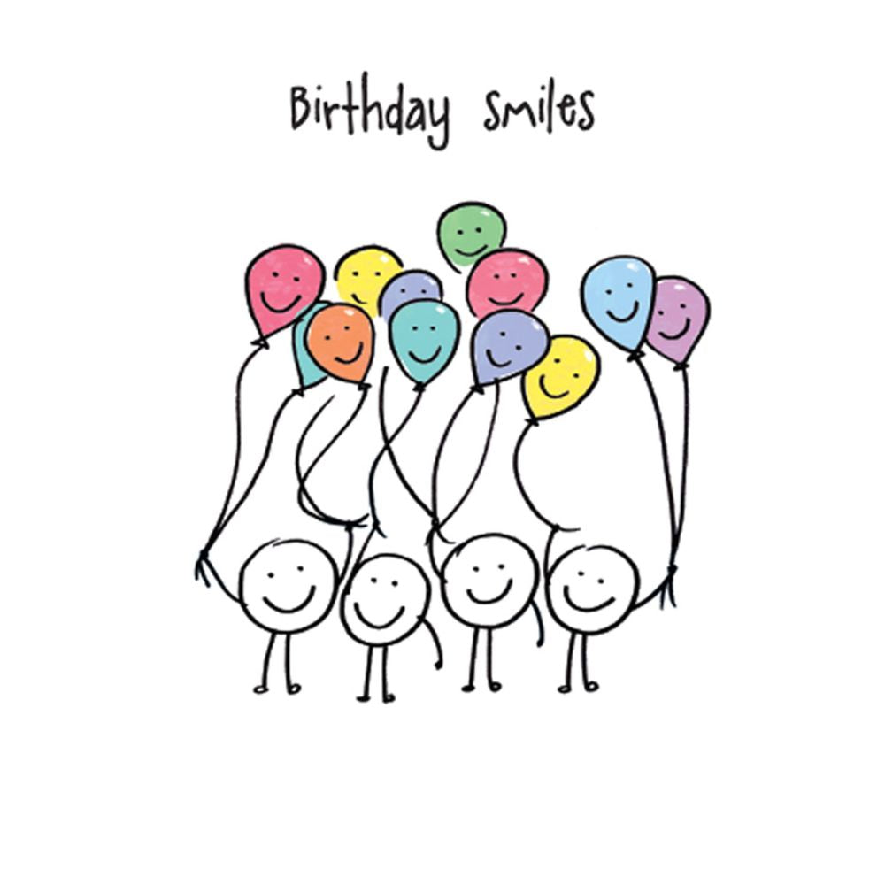 Woodmansterne Birthday Smiles Balloons Birthday Card