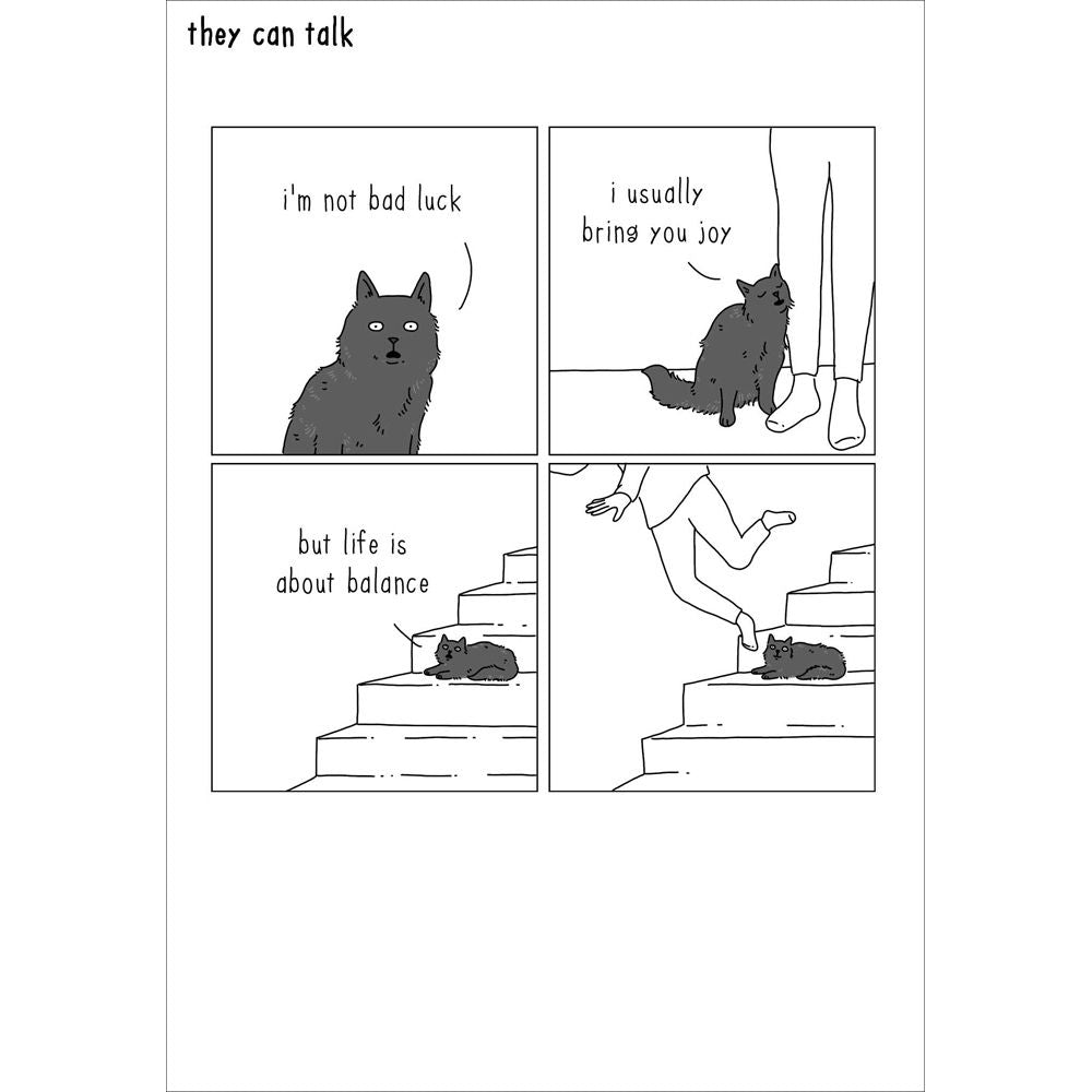Woodmansterne Black Cat Bad Luck Funny Blank Card
