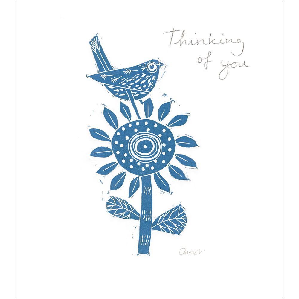 Woodmansterne Blue Bird Thinking of You Card