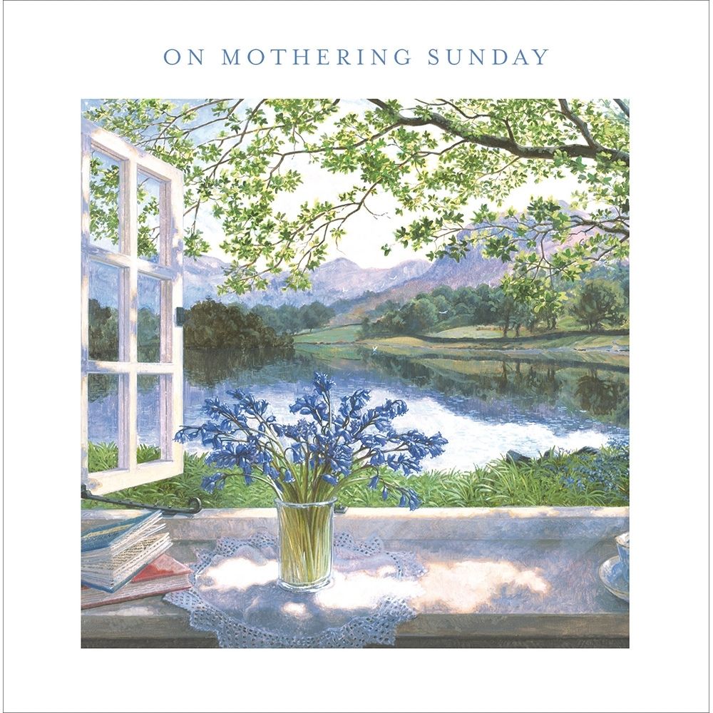 Woodmansterne Bluebells on Windowsill Mother's Day Card