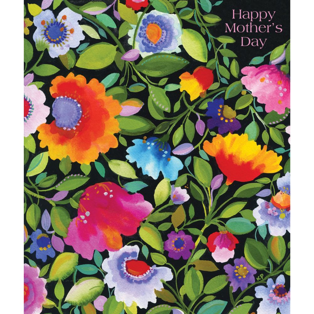 Woodmansterne Bright Watercolour Flowers Mother's Day Card